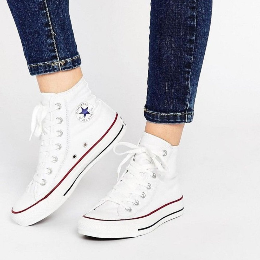 Women's White High Top Canvas Converse